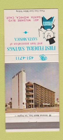 Matchbook Cover - First Federal Savings Santa Monica CA 30 Strike