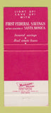 Matchbook Cover - First Federal Savings Santa Monica CA 30 Strike