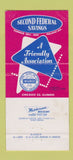 Matchbook Cover - Second Federal Savings Chicago IL 30 Strike
