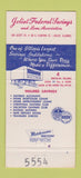 Matchbook Cover - Joliet Federal Savings Joliet IL 30 Strike