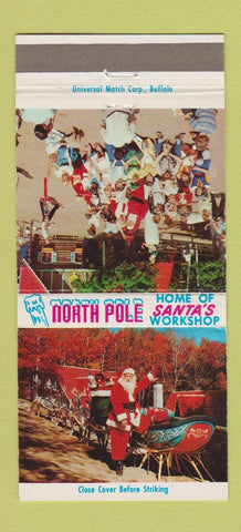 Matchbook Cover - North Pole Santa's Workshop NY 30 Strike