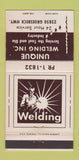 Matchbook Cover - Unique Welding Warren MI 30 Strike