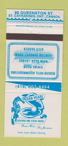 Matchbook Cover - Ocean Pearl Restaurant St Catharines ON 30 Strike