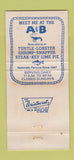 Matchbook Cover - A&B Lobster House Key West FL WEAR 30 Strike