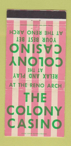Matchbook Cover - Colony Casino Reno NV 30 Strike