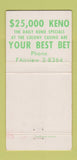 Matchbook Cover - Colony Casino Reno NV 30 Strike
