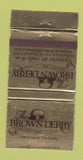 Matchbook Cover - Brown Derby Restaurant Hollywood CA Beverly Hills 30 Strike