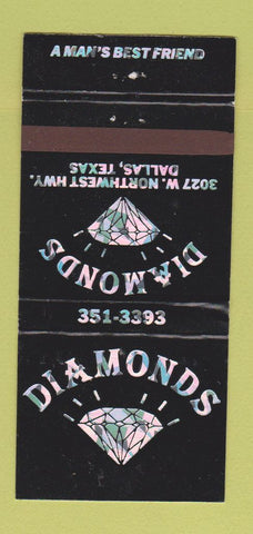 Matchbook Cover - Diamonds Dallas TX Strip Club? 30 Strike