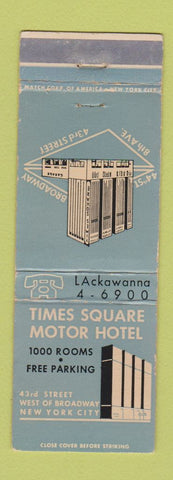 Matchbook Cover - Times Square Motor Hotel New York City WEAR