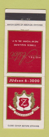 Matchbook Cover - Hotel Astor New York City #2 Red White