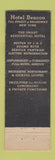 Matchbook Cover - Hotel Beacon New York City WEAR