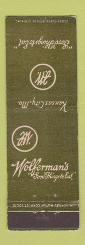 Matchbook Cover - Wolferman's Restaurant Kansas City MO #2
