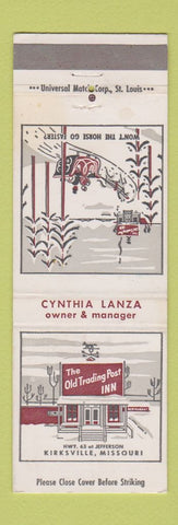 Matchbook Cover - Old Trading Post Inn Kirksville MO