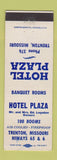 Matchbook Cover - Hotel Plaza Trenton MO