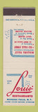 Matchbook Cover - Louis' Restaurants Niagara Falls NY