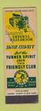 Matchbook Cover - Rochester Turners NY
