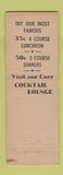Matchbook Cover - Meyer's Restaurant Brooklyn NY WEAR