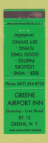 Matchbook Cover - Green Airport Inn Greene NY