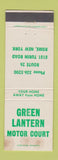 Matchbook Cover - Green Lantern Motor Court Rome NY WORN