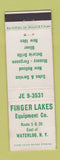 Matchbook Cover - Finger Lakes Tractors Waterloo NY Massey Ferguson Oliver