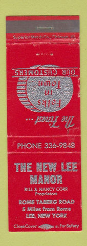Matchbook Cover - New Lee Manor Lee NY