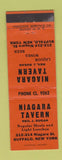 Matchbook Cover - Niagara Tavern Buffalo NY