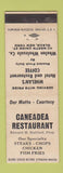 Matchbook Cover - Caneadea Restaurant Olean NY Whelan's Hotel