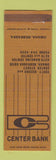 Matchbook Cover - Center Bank Omaha NE