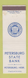 Matchbook Cover - Petersburg State Bank NE