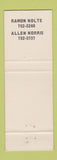 Matchbook Cover - Nolte & Norris Real Estate Kenesaw NE