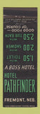 Matchbook Cover - Hotel Pathfinder Fremont NE