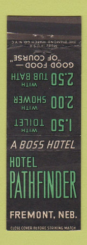 Matchbook Cover - Hotel Pathfinder Fremont NE