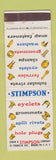 Matchbook Cover - Stimpson Rivets Eyelets Grommets Brooklyn NY WEAR