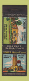 Matchbook Cover - Tower Motor Court Omaha NE