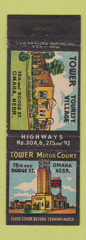 Matchbook Cover - Tower Motor Court Omaha NE