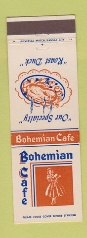 Matchbook Cover - Bohemian Cafe Omaha NE