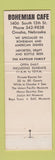Matchbook Cover - Bohemian Cafe Omaha NE