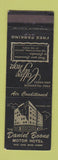 Matchbook Cover - Daniel Boone Hotel Columbia MO