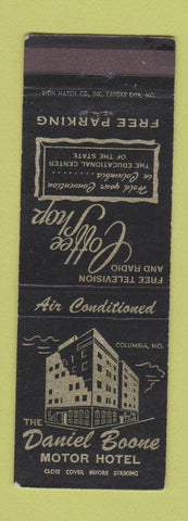 Matchbook Cover - Daniel Boone Hotel Columbia MO