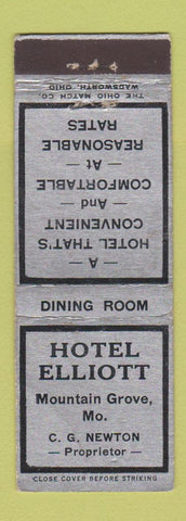 Matchbook Cover - Hotel Elliott Mountain Grove MO WEAR