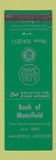 Matchbook Cover - Bank of Mansfield MO