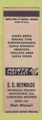 Matchbook Cover - EE Reynolds Hardware Noel MO WORN