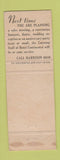 Matchbook Cover - Hotel Continental Kansas City MO