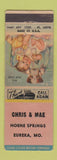 Matchbook Cover - Chris and Mae Hoene Springs Eureka MO WEAR