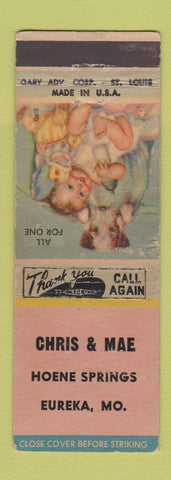 Matchbook Cover - Chris and Mae Hoene Springs Eureka MO WEAR