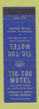Matchbook Cover - Tic Toc Motel Taylor MO