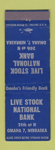 Matchbook Cover - Live Stock National Bank Omaha NE