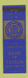 Matchbook Cover - Bank of Taylor NE