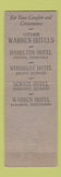 Matchbook Cover - Alliance Hotel Alliance NE WEAR