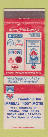 Matchbook Cover - Imperial 400 Motel Friendship Inn Omaha NE